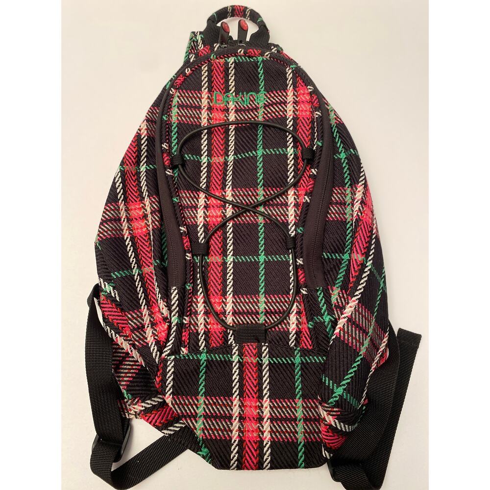 DAKINE Women's Backpack Black Green Pink Plaid Mini Hiking Girls
